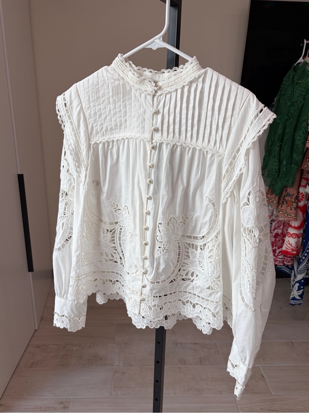 Farm Rio Off White Richelieu Blouse - Picture 4 of 8